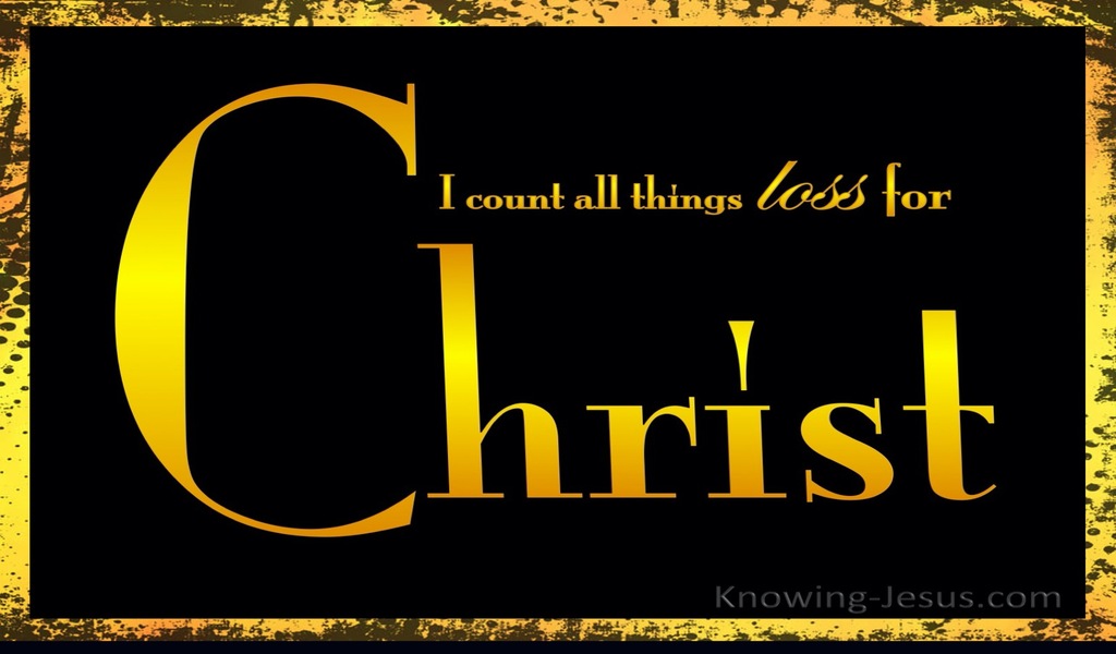 Philippians 3:8 All Things Loss For Christ (yellow)
